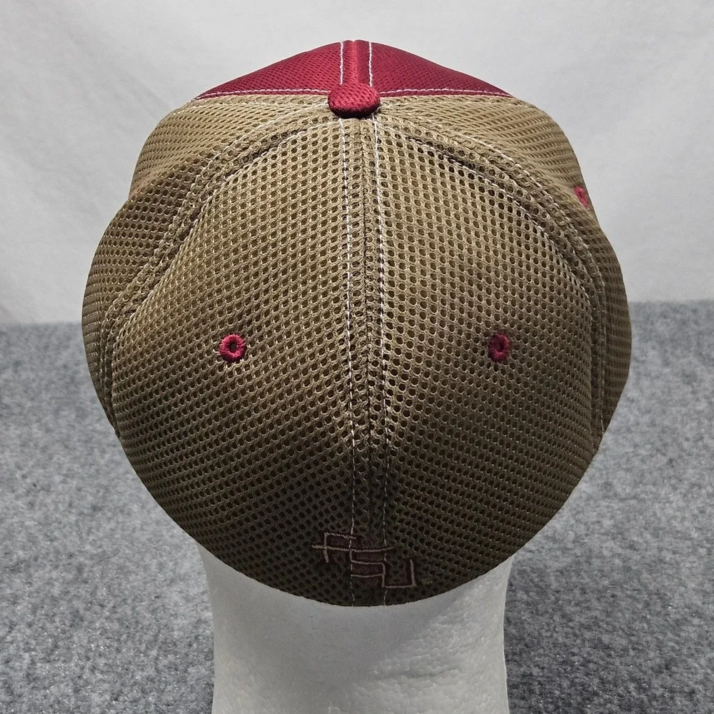 Florida State Seminoles Hat XL Garnet Red Gold Mesh Back Fitted Zephyr NCAA Cap